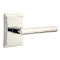 Emtek Stuttgart Door Handle, Modern Classic Brass, Neos Rosette, Polished Nickel - Lifetime (US14) Finish