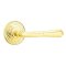 Emtek Turino Door Handle, Classic Brass, Lancaster Rosette, Unlacquered Brass (US3NL) Finish