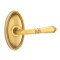 Emtek Turino Door Handle, Classic Brass, Oval Rosette, French Antique (US7) Finish