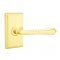 Emtek 8121 Turino Lever with Rectangular Rosette Polished Brass