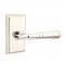 Emtek 8121 Turino Lever with Rectangular Rosette Polished Nickel