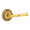 Emtek 8107 Wembley Lever with Ribbon & Reed Rosette French Antique Brass