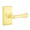 Emtek 8121 Wembley Lever with Rectangular Rosette Polished Brass