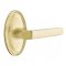 Emtek 8120 Milano Lever with Oval Rosette Satin Brass