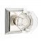 Emtek 8161 Old Town Clear Knob with Wilshire Rosette Polished Nickel