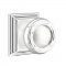 Emtek 8161 Ribbon & Reed Knob with Wilshire Rosette Polished Chrome