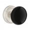Emtek 8101 Ebony Knob with Rope Rosette Satin Nickel