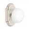 Emtek 8108 Ice White Knob with #8 Rosette Satin Nickel