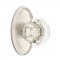Emtek 8120 Old Town Clear Knob with Oval Rosette Satin Nickel