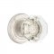 Emtek 8107 Old Town Clear Knob with Ribbon & Reed Rosette Satin Nickel