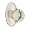 Emtek 8120 Providence Crystal Knob with Oval Rosette Satin Nickel