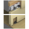 Hardware set applied to interior door