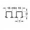 Hafele EKU Clipo 16 Double Upper Track Product Specs (mm)