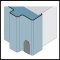 NGP 54CP Polypropylene Adhesive Acoustic Corner Pad Illustration