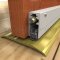 Zero International Bronze Threshold with Automatic Door Bottom on Wooden Door