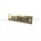 Rockwood Engraved Sign-"WOMEN" in US3 finish