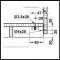 Dimension of Hafele EKU Frontino 40 Coplanar Door