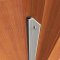 Close Up of Aluminum Mill Finish Door Gasket by Pemko on Wooden Door Stop