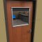 PS Privacy Screen On a Wooden Door