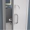 Rockwood AP1141 Arm Pull for Hands Free Door Handle Applied on Bathroom Door