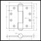 Deltana DTDSB45RM, Plain Bearing, Full Mortised, Royal, Brass Hinge Specs