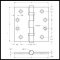 Deltana DTDSB4B, 2 Ball Bearings, Heavy Weight, Brass Hinge Specs