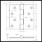 Deltana DTDSB4R4-RZ, Plain Bearing, Staggered Hole Pattern, Brass Hinge Specs