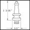 Deltana DTDSST, Solid Brass, Steeple Tip Specs