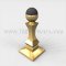 PVD Polished Brass Deltana Decorative 3-1/2" Baseboard Door Bumper