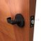 Curved Door Handle Oil Rubbed Bronze Finish, installed on a door