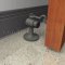 Deltana Cement Floor Mount Bumper With Ring Catch Applied on Wooden Door