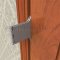Deltana DSPA4080 Parliament Hinge in US26 Finish applied to interior wooden door