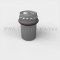 Polished Chrome Deltana Round Universal Floor Bumper With Patterned Cap