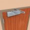 Falcon SC71 Heavy Duty Overhead Door Closer Regular Arm Aluminum Finish applied to interior door