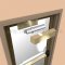 Falcon SC81 Medium Duty Overhead Door Closer Replacement Cylinder in 696 finish applied to interior door