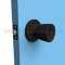 Black Door Lock installed on a door