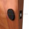 Black Deadbolt installed on a door