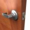 Hager 3400 Withnell Lever Lockset in US26D Finish Applied to Wooden Door