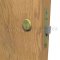 Hager 3902 Mortise Cylinder with Conventional Schlage C or Hager Keyway in US4 Finish applied to wooden door