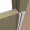 Markar HM104 Clear Aluminum Hinge Applied on Door