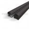 NGP 136N Door Bottom, Mortised Aluminum Track with .25" NGP-TPV Bulb Seal
