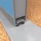 NGP 13T6 Door Shoe Sweep, L Shaped Aluminum with Two .5625" Thermoplastic Triple Fin Seals for Hollow Metal Doors in Anodized Aluminum Finish applied to bottom of door