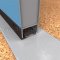 NGP 13V Door Shoe Sweep, L Shaped Aluminum Casing with .5" Vinyl Seal in DKB Finish applied to bottom of door