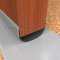 NGP 14R Door Bottom, Aluminum Strip with Reinforced Neoprene in Anodized Aluminum Finish applied to bottom of door