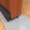 NGP 18V Door Shoe Sweep, L Shaped Aluminum Casing with Rain Drip, .5" Vinyl Seal in DKB Finish applied to door