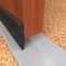 NGP 199 Door Sweep, 1.25" Aluminum Casing with 1.1875" Neoprene Seal in DKB Finish surface applied to bottom of door