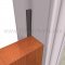 NGP 2525 Self-Adhesive Weatherstrip, .375" Wide Silicone Bulb in Brown Color applied to frame of door