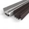 NGP 319ET Door Shoe Sweep, U Shaped Aluminum with Rain Drip and .6875" Thermoplastic Triple Fin Seal