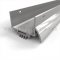 NGP 319V Door Shoe Sweep, U Shaped Aluminum Casing with Square Edges, Rain Drip, and .4375" Vinyl Finned Seal in MIL Finish