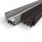 NGP 35ET Door Shoe Sweep, U Shaped Aluminum Casing with .4375" Thermoplastic Triple Fin Seals for Hollow Metal Doors